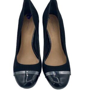 Calvin Klein Carlia Black Block Heel Pump Womens 8.5 Office Workwear Evening